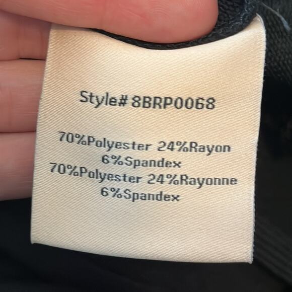 Badgley Mischka Black French Terry Joggers Pants with Pockets Size Medium NWT - Picture 9 of 9